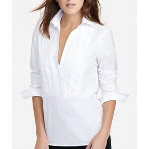 Lauren Ralph Lauren Pleated Bib Collared Popover 2X